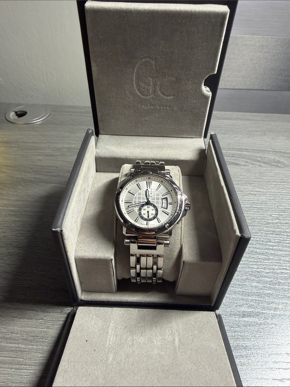 Guess Gc X65001G1S GC-1 Sweep Men’s Watch Silver Stainless Steel Sapphire Crysta
